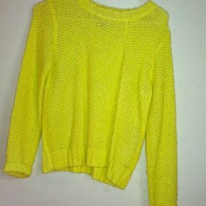 knit light yellow sweater