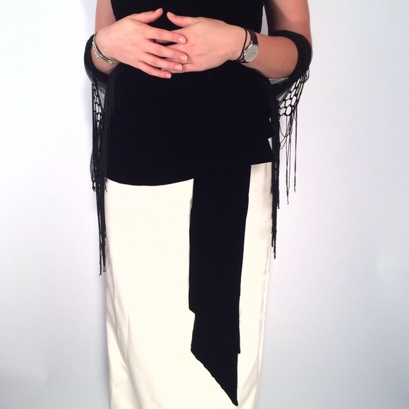 Kay Unger Black & White Evening Gown NWOT - Picture 4 of 4