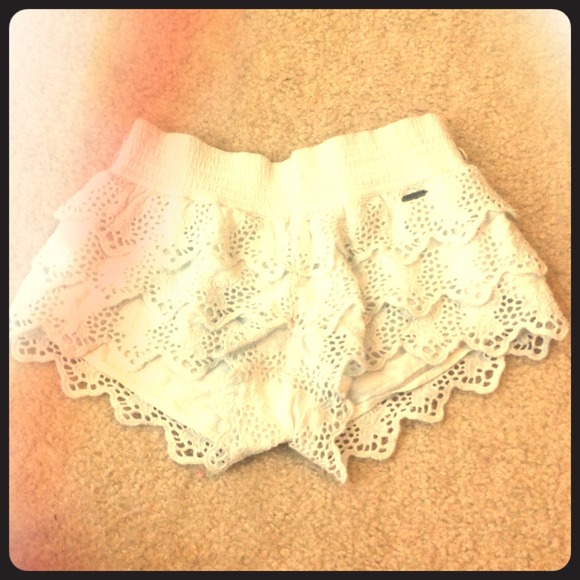White lace shorts!