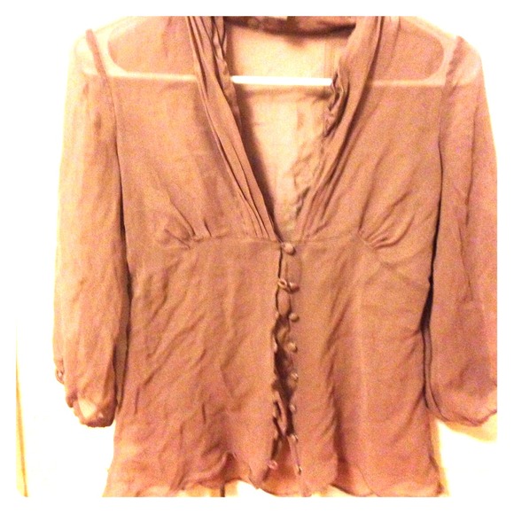 Sheer mauve/nude blouse