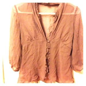 Sheer mauve/nude blouse