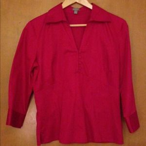 Ann Taylor burgundy blouse