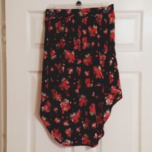PAC Sun high low floral skirt
