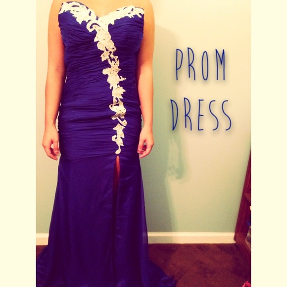 Royal Blue Prom Dress w/ Slit