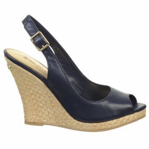 NIB Lilly Pulitzer Kristen Wedge True Navy