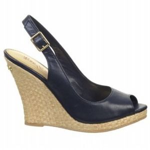 NIB Lilly Pulitzer Kristen Wedge True Navy