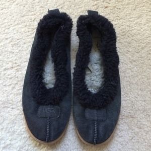 Black UGG slippers