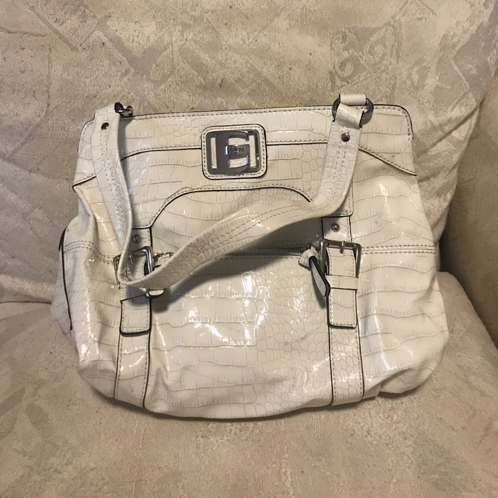 Guess white handbag