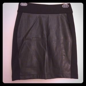 Faux leather skirt!