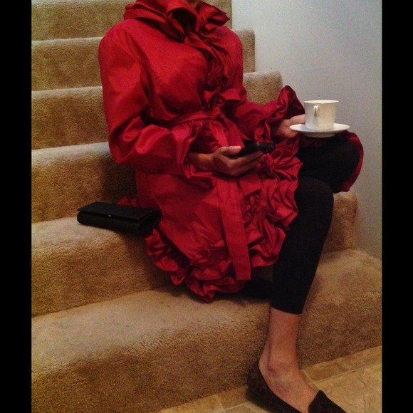 Beautiful Designer Red Coat  by Samuel Dong