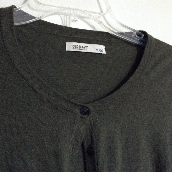 Old Navy Army Green Cardigan - Picture 2 of 2