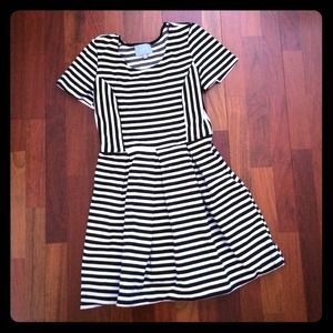Striped fit & flare dress!
