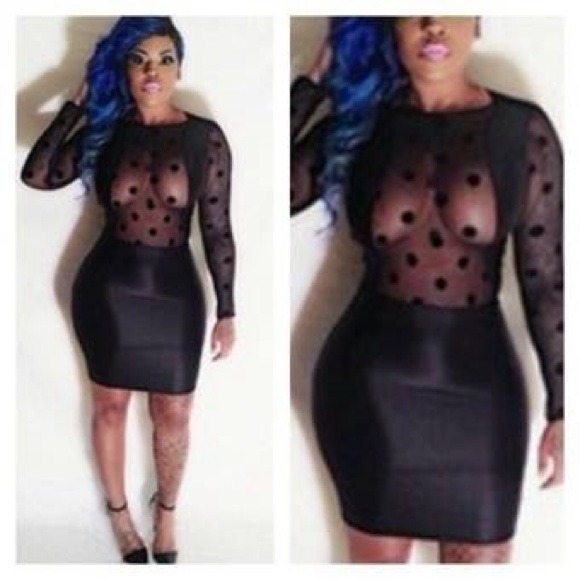 Sexy mesh bodycon dress