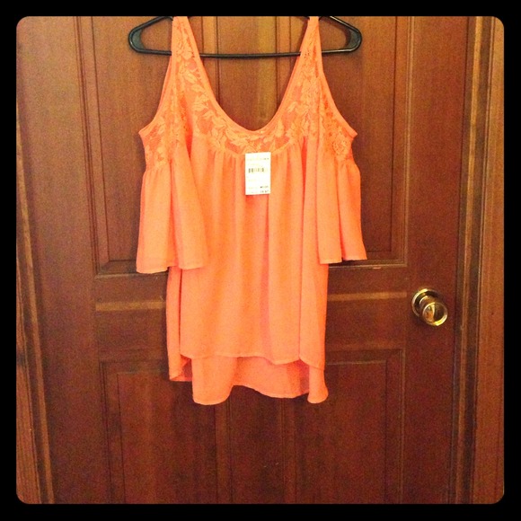 Peach dressy top
