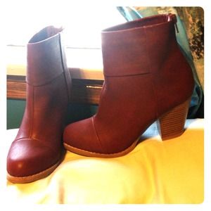 Charlotte Russe dark red boots