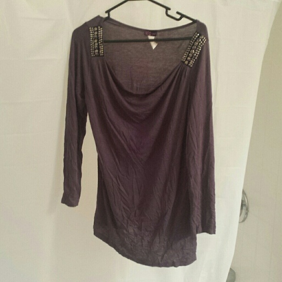 Dark grey Tunic with embellished sleeves
