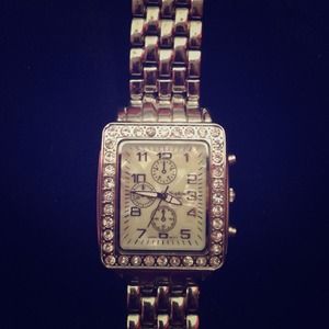 Silver squared watch