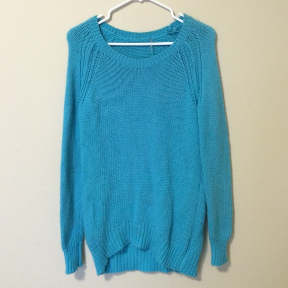 Bright Sky Blue Fall Sweater