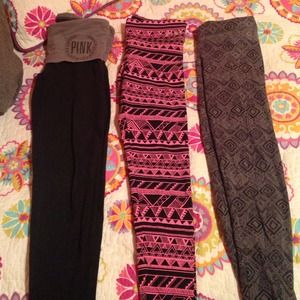 All VS PINK leggings/yogas. Lightly worn!