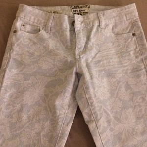 Lace look skinny jeans