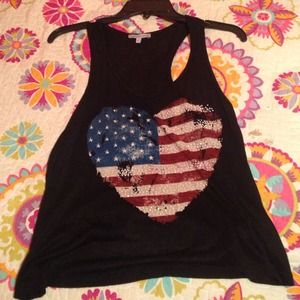 American Flag heart tank.
