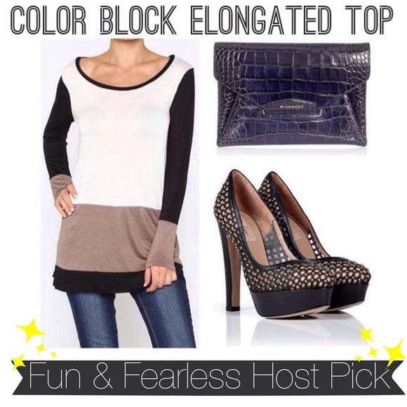 Boutique Brand Tops - 🌟HP!!🌟Tri-Color Long Sleeved Color Block Top