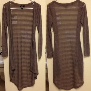 Long brown cardigan