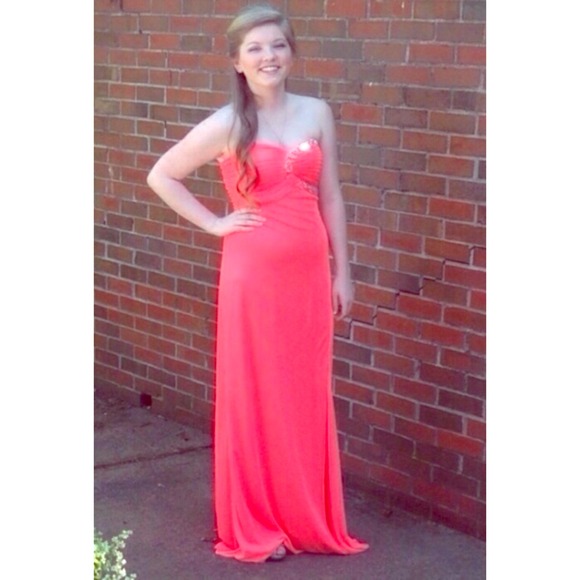 Coral Formal Dress.