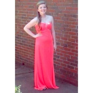 Coral Formal Dress.