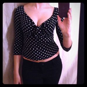 Sexy polka dot top by French designer.