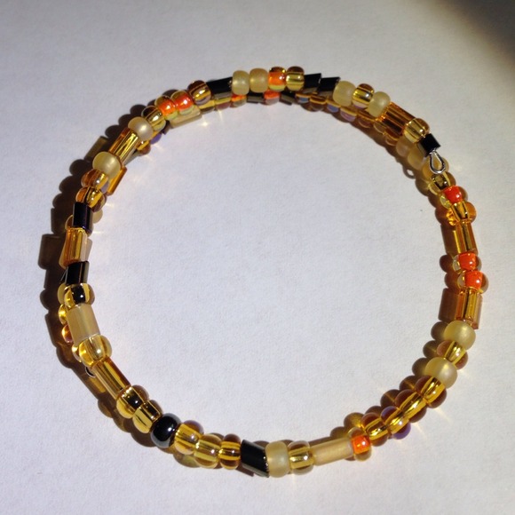 Alex and Ani inspired wraparound beaded bracelet