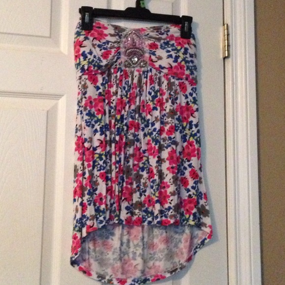 Strapless shirt