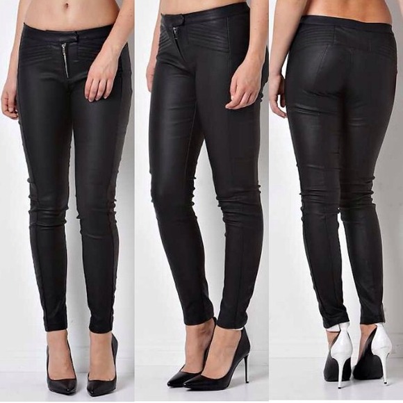 Motto Faux Leather Pants