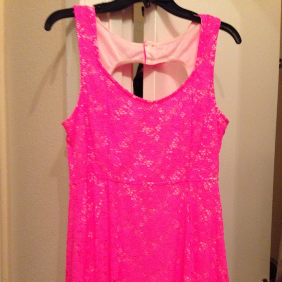Pink lace dress