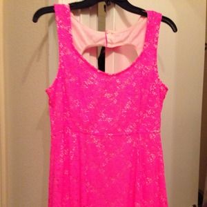 Pink lace dress
