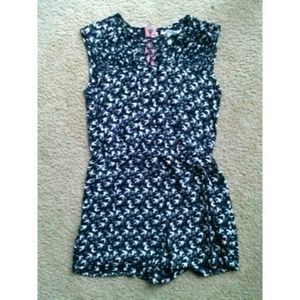 Bird print romper