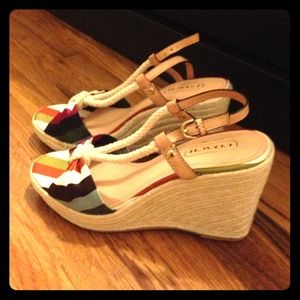 Coach multi colored espadrilles.