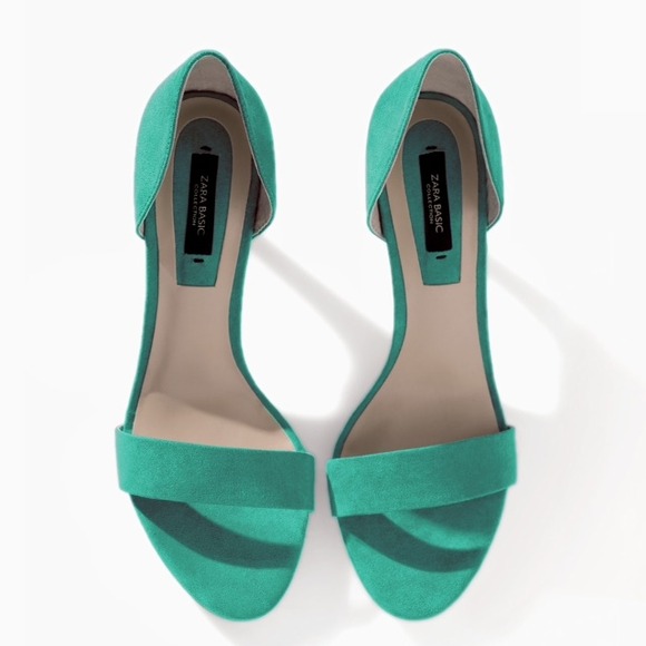 Zara Shoes - New in Box Zara Single Strap Heels in Turquoise