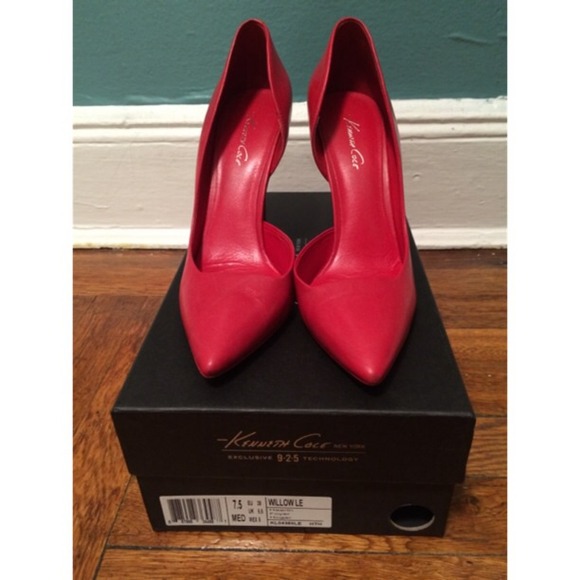 Red Leather Pumps