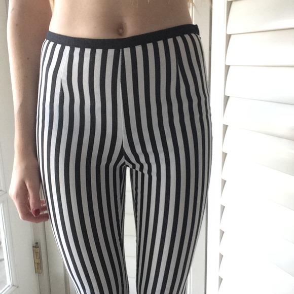 B&W Vertical Striped Pants