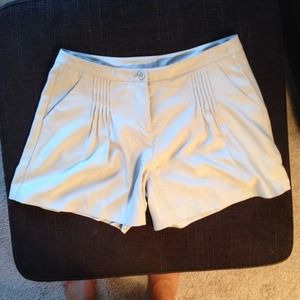 Cream Dressy Shorts with Front Pleats