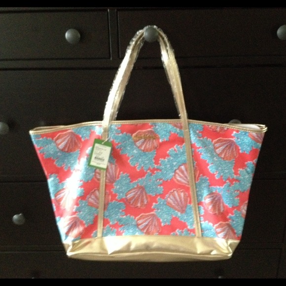 Lilly pulitzer watermelon coralina coastal tote