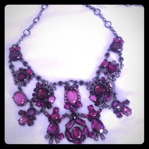 Stunning WH/BM deep purple statement necklace