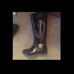 NEW Michael Kors sz 10 black rainboots boots