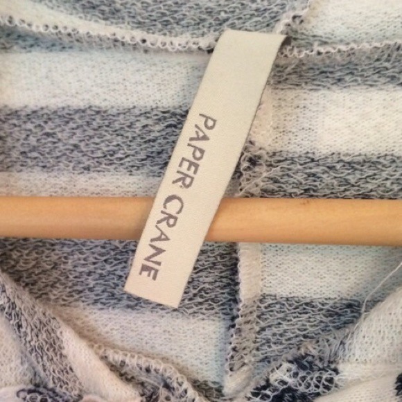 Sold! Paper Crane Striped Cropped Sweatshirt - Picture 4 of 4