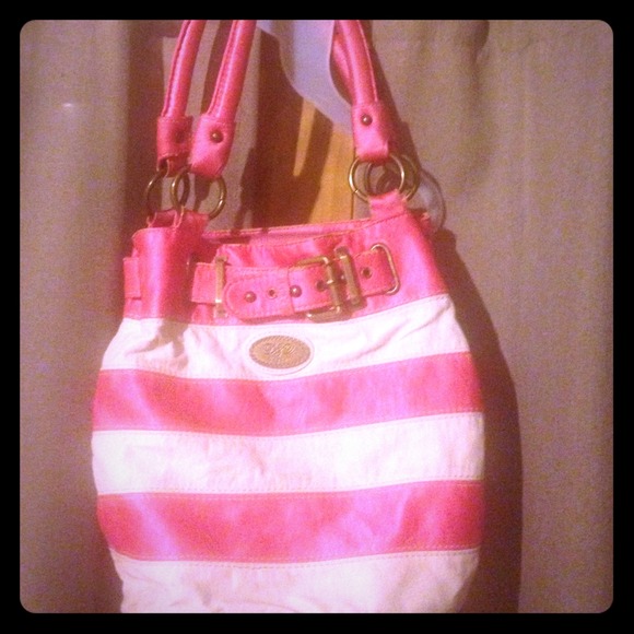 Cute small pink and white purse
