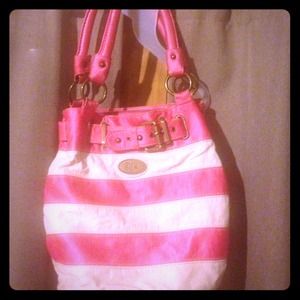 Cute small pink and white purse