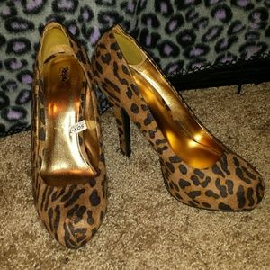 Leopard print heels