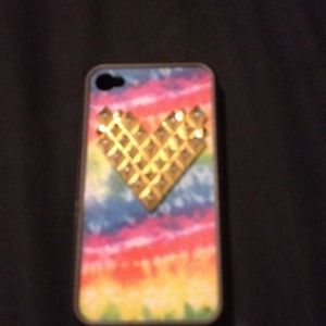 Wildflower tie dye heart iPhone 4s case