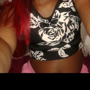 Black and white crop top